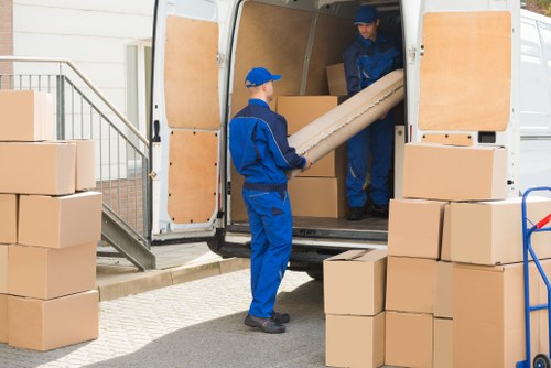 Removal team preparing a house move in Marylebone