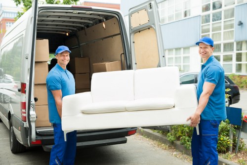 Professional removal team handling a move in Marylebone street
