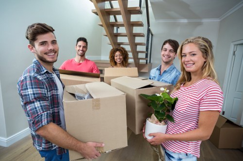 Furniture being carried safely during house removals in Marylebone
