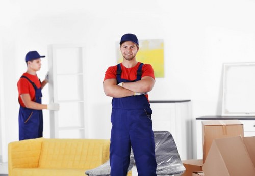 Moving van service worker with compliance focus