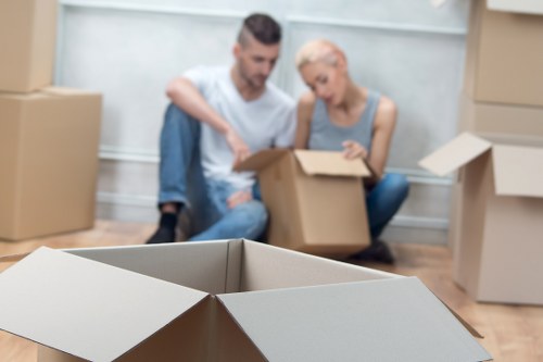 Prepared furniture moving setup for Marylebone relocation