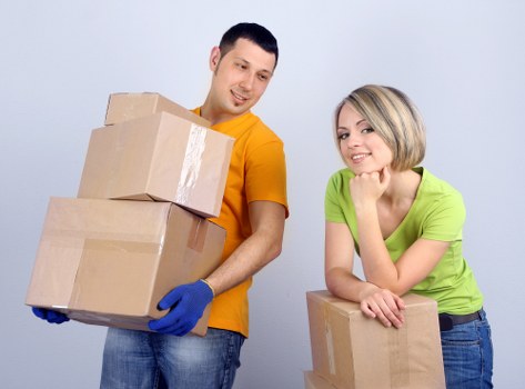 Team preparing a removal van for a flat move in Marylebone