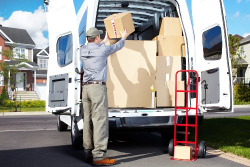 Furniture being loaded for removals in central Marylebone