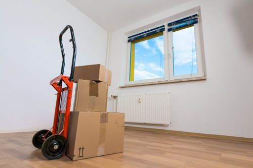 Furniture pick-up vehicle arranged for a Marylebone collection