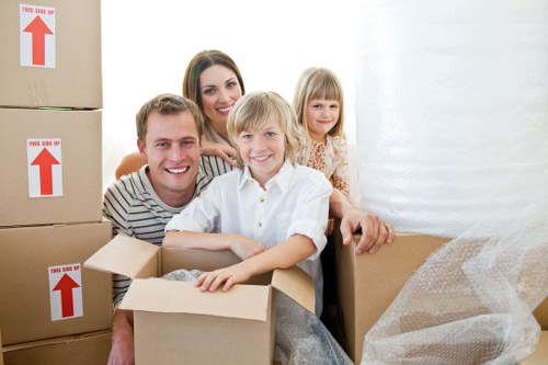 Marylebone commercial moving team transporting office furniture and files